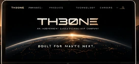 TH30NE digital brand on a laptop